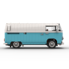 Lego MOC Volkswagen T2 Kastenwagen Barista - Medium Azure / White