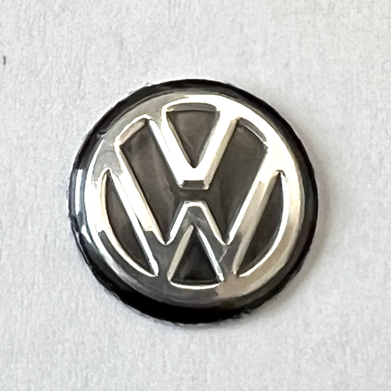 VW Volkswagen Emblem Schwarz mit 14mm Durchmesser Farbe Black