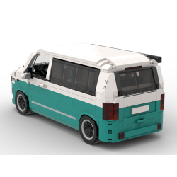Lego MOC Volkswagen T6.1 California - Dark Turquoise / White