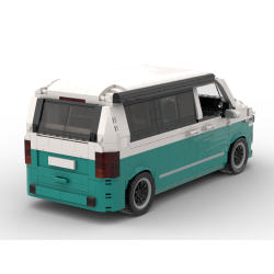 Lego MOC Volkswagen T6.1 California - Dark Turquoise / White