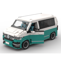 Lego MOC Volkswagen T6.1 California - Dark Turquoise / White