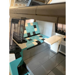 Lego MOC Volkswagen T6.1 California - Dark Turquoise / White