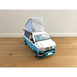 Lego MOC Volkswagen T6.1 California - Dark Turquoise / White