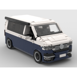 Lego MOC Volkswagen T6.1 California - Dark Blue / White