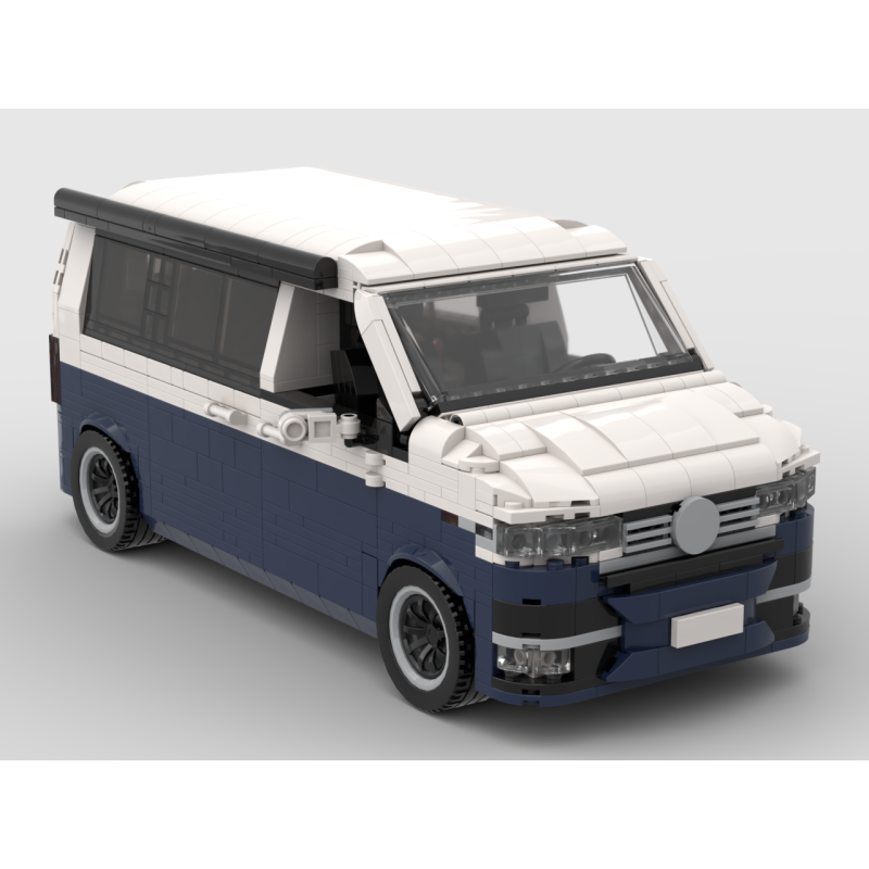 Lego MOC Volkswagen T6.1 California - Dark Blue / White