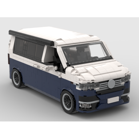 Lego MOC Volkswagen T6.1 California - Dark Blue / White