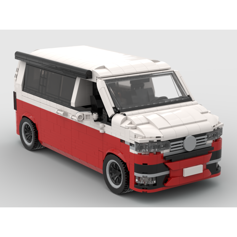 Lego MOC Volkswagen T6.1 California - Red / White