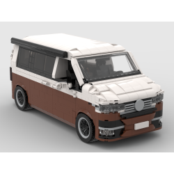 Lego MOC Volkswagen T6.1 California - Reddish Brown / White