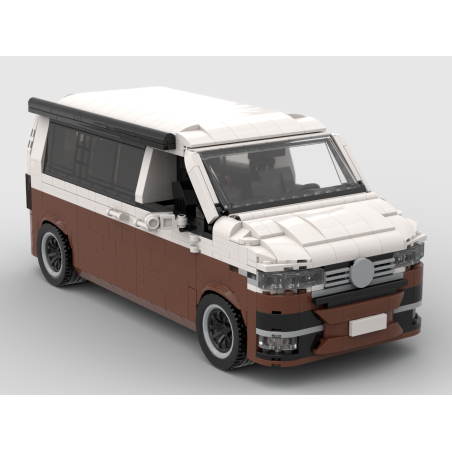 Lego MOC Volkswagen T6.1 California - Reddish Brown / White