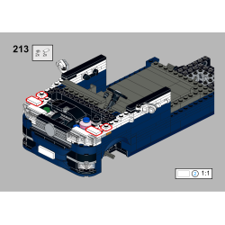 Lego MOC Volkswagen T6.1 California - Dark Blue / White