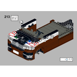 Lego MOC Volkswagen T6.1 California - Reddish Brown / White