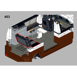 Lego MOC Volkswagen T6.1 California - Reddish Brown / White