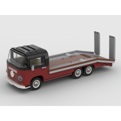 Lego MOC Volkswagen T2 Autotransporter - Dark Red / Black