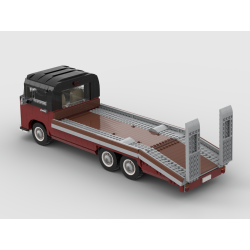 Lego MOC Volkswagen T2 Autotransporter - Dark Red / Black