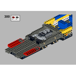 Lego MOC Volkswagen T2 Autotransporter - Dark Red / Black