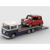 Lego MOC Volkswagen T2 Autotransporter - Dark Red / Black