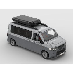 Lego MOC Volkswagen T5 Caravelle - Dark Bluish Gray / Light Bluish Gray