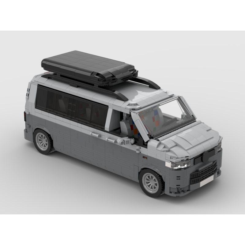 Lego MOC Volkswagen T5 Caravelle - Dark Bluish Gray / Light Bluish Gray