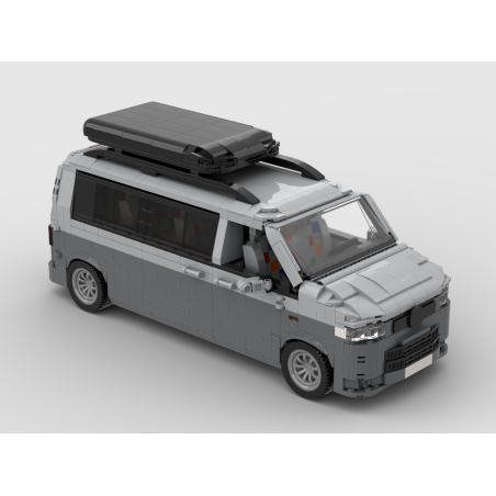Lego MOC Volkswagen T5 Caravelle - Dark Bluish Gray / Light Bluish Gray