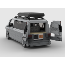 Lego MOC Volkswagen T5 Caravelle - Dark Bluish Gray / Light Bluish Gray