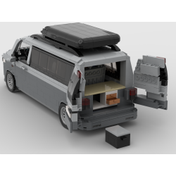 Lego MOC Volkswagen T5 Caravelle - Dark Bluish Gray / Light Bluish Gray