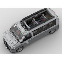 Lego MOC Volkswagen T5 Caravelle - Dark Bluish Gray / Light Bluish Gray