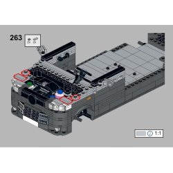 Lego MOC Volkswagen T5 Caravelle - Dark Bluish Gray / Light Bluish Gray