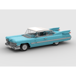 Lego MOC 1959 Cadillac Coupe de Ville - medium azure