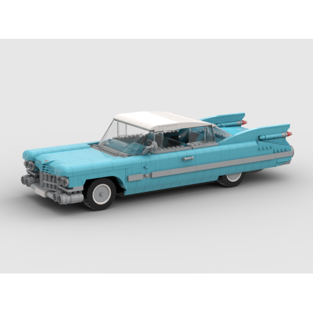 Lego MOC 1959 Cadillac Coupe de Ville - medium azure