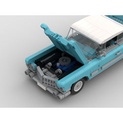 Lego MOC 1959 Cadillac Coupe de Ville - medium azure