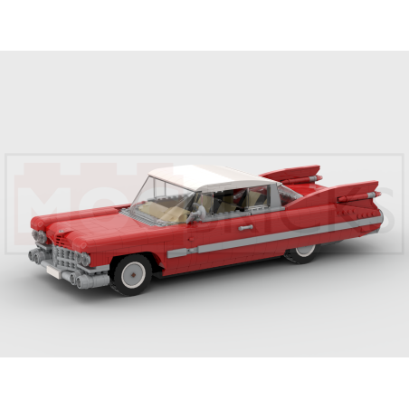 Lego MOC 1959 Cadillac Coupe de Ville - red