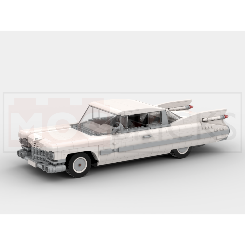 Lego MOC 1959 Cadillac Coupe de Ville - white