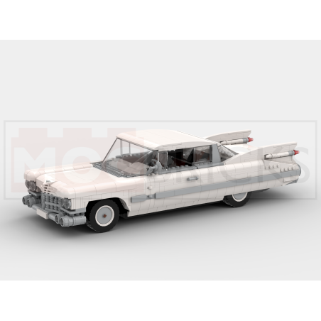 Lego MOC 1959 Cadillac Coupe de Ville - white