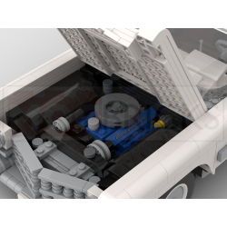 Lego MOC 1959 Cadillac Coupe de Ville - white