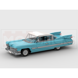 Lego MOC 1959 Cadillac Coupe de Ville - medium azure