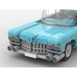 Lego MOC 1959 Cadillac Coupe de Ville - medium azure
