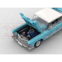 Lego MOC 1959 Cadillac Coupe de Ville - medium azure