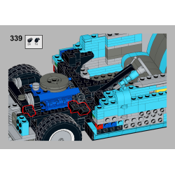 Lego MOC 1959 Cadillac Coupe de Ville - medium azure