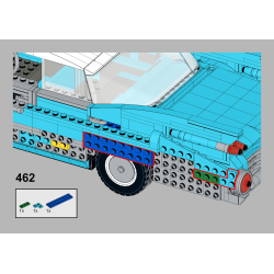 Lego MOC 1959 Cadillac Coupe de Ville - medium azure