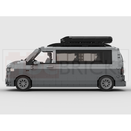 Lego MOC Volkswagen T5 Caravelle - Dark Bluish Gray / Light Bluish Gray