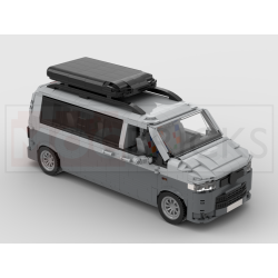 Lego MOC Volkswagen T5 Caravelle - Dark Bluish Gray / Light Bluish Gray