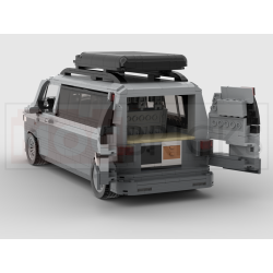 Lego MOC Volkswagen T5 Caravelle - Dark Bluish Gray / Light Bluish Gray