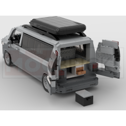 Lego MOC Volkswagen T5 Caravelle - Dark Bluish Gray / Light Bluish Gray
