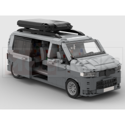 Lego MOC Volkswagen T5 Caravelle - Dark Bluish Gray / Light Bluish Gray