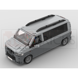 Lego MOC Volkswagen T5 Caravelle - Dark Bluish Gray / Light Bluish Gray