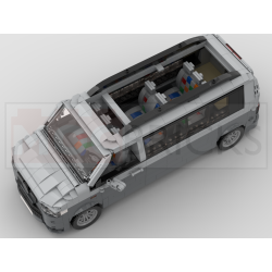 Lego MOC Volkswagen T5 Caravelle - Dark Bluish Gray / Light Bluish Gray