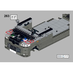 Lego MOC Volkswagen T5 Caravelle - Dark Bluish Gray / Light Bluish Gray