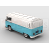 Lego MOC Volkswagen T2 Kastenwagen Barista - Medium Azure / White