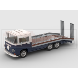 Lego MOC Volkswagen T2 Autotransporter - Dark Blue / White