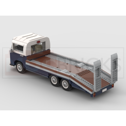 Lego MOC Volkswagen T2 Autotransporter - Dark Blue / White